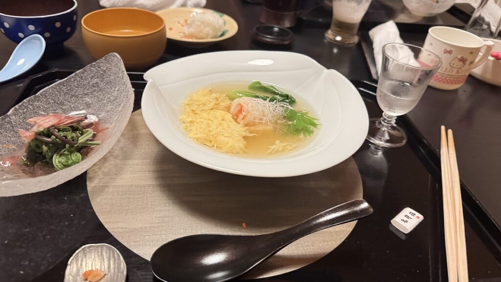 名月荘の夕食の椀物